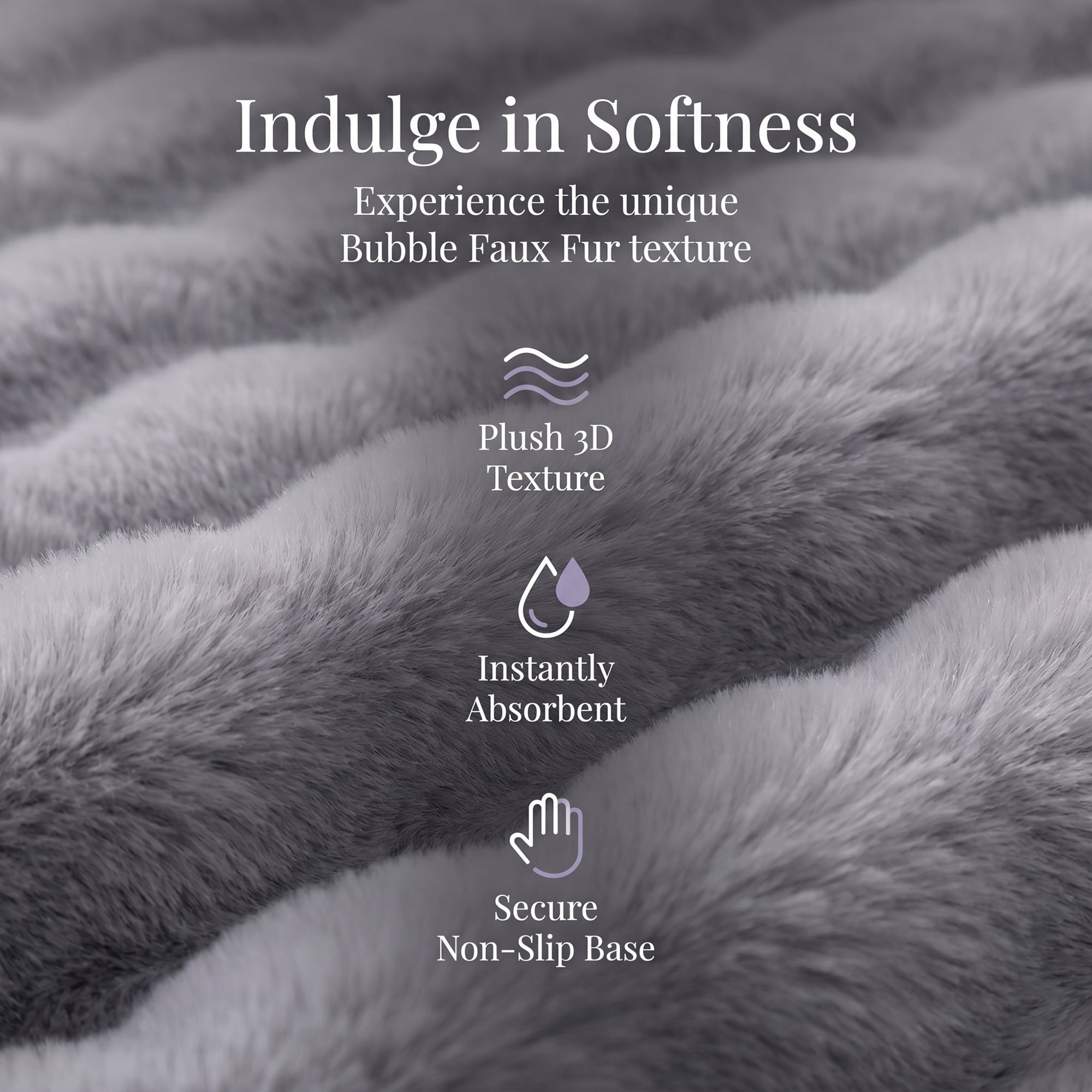 Unique Bargains Geometric Absorbent Shaggy Area Rug Non-Slip Plush Carpet 32" x 20" Gray