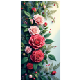 thumbnail image 1 of Floral Theme Backdrop Sparkling Rose Blooming Flower Design Wedding Anniversary Birthday Party Decoration Banner Photo Booth Background, 1 of 4