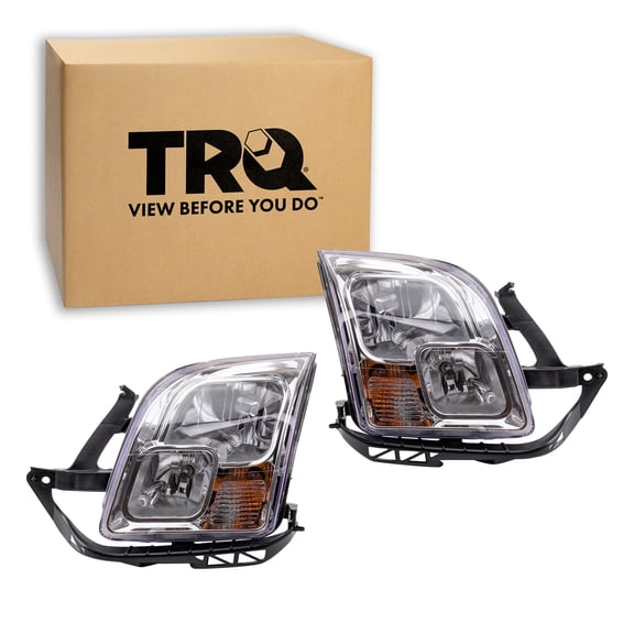 TRQ 2 Piece Headlight Assembly Set Driver & Passenger Side Fits 2006-2009 Ford Fusion FO2502219 FO2503219