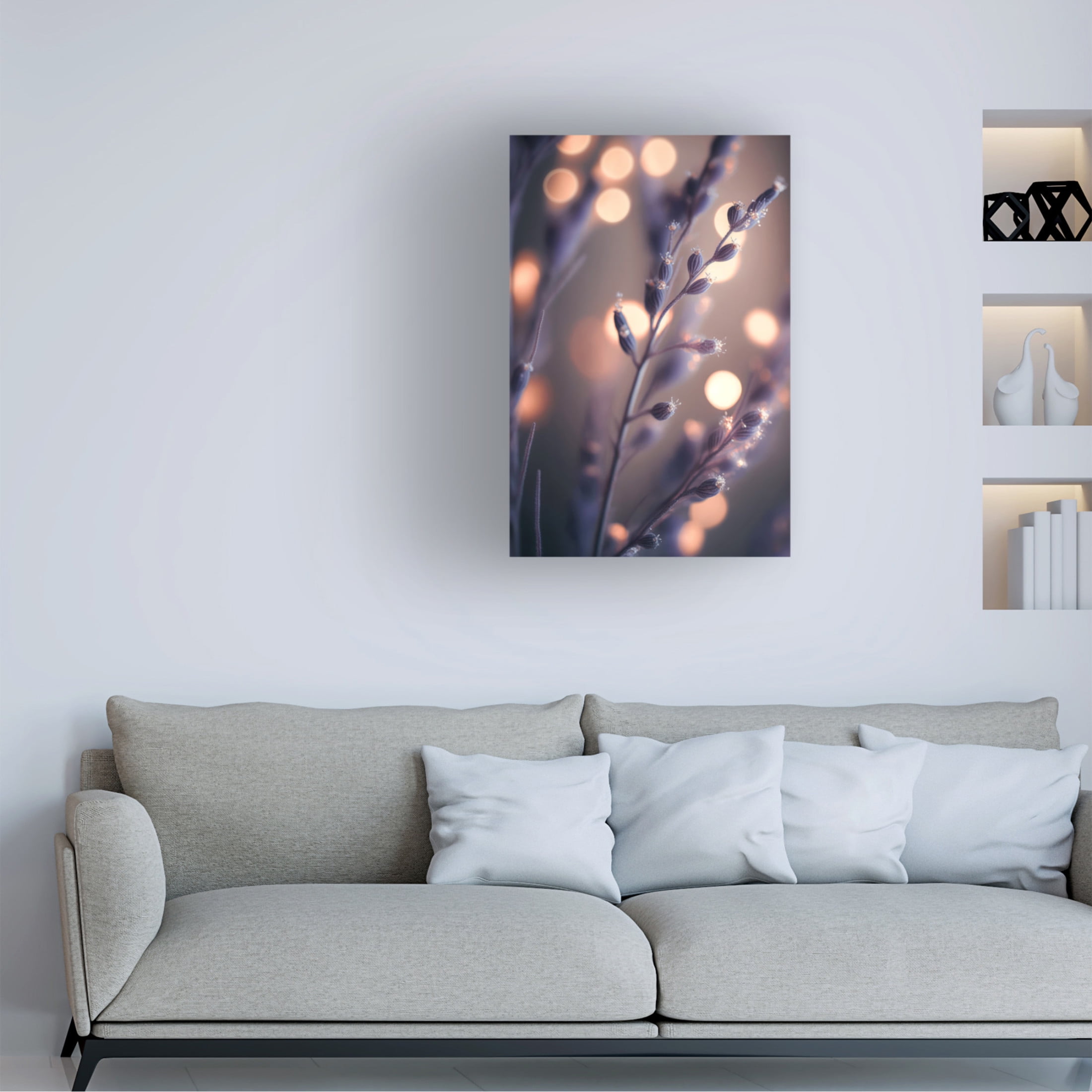 Canvas Wall Art - Treechild 'Lavender Macro' Wall Art for Living Room, Bedroom, or Office D?cor by Trademark Fine Art - 30 x 47 Inches