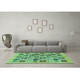 thumbnail image 3 of Ahgly Company Indoor Square Oriental Turquoise Blue Modern Area Rugs, 4' Square, 3 of 4