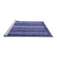 thumbnail image 2 of Ahgly Company Machine Washable Indoor Square Abstract Blue Modern Area Rugs, 5' Square, 2 of 4