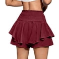 thumbnail image 6 of Kvture Women's Mini Skirt High Waisted Layered Ruffle Skirts Tiered Short Skirt Lingerie Y30K M, 6 of 8