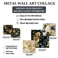 thumbnail image 4 of Designart "Royal Blue Gold Damask Dream" Damask Wall Art Set Of 5 - Gold Bohemian Hallway Metal Art Print Set, 4 of 6