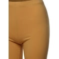 thumbnail image 3 of TheLovely Womens & Plus Basic Solid Cotton Mid Thigh High Rise Biker Bermuda Shorts, 3 of 4
