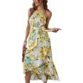 thumbnail image 1 of Vestido, vestido con estampado floral, vestido lencero de poliéster, vestido con cordones, confiable y duradero, 1 of 9
