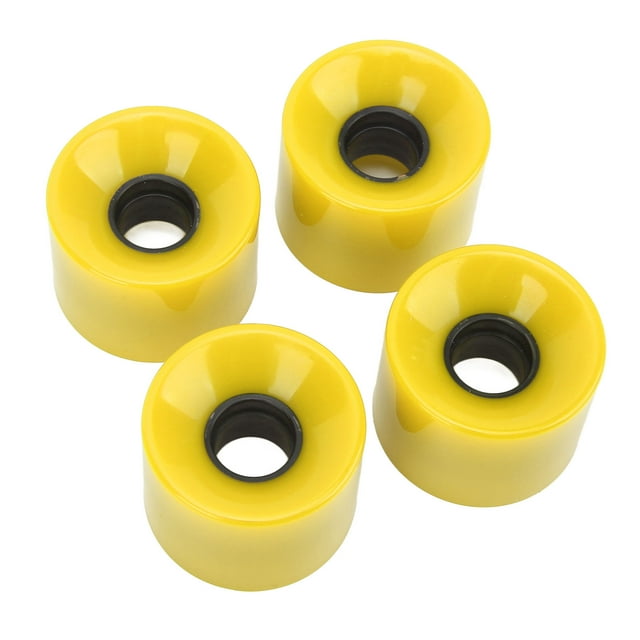 Land Surfboard Wheel, Low Noise Stability PU Material Replacement Parts Wear Resistant Skateboard Wheels for Ramp Sidewalk Cement Road Black,Yellow,Blue,Red