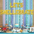 thumbnail image 3 of Shell Themed Party Decoration, Gold Let's Shellebrate Foil Balloon Banner with Purple Shell Balloon for Bridal Shower and Birthday Party Decoration Supplies, 3 of 7