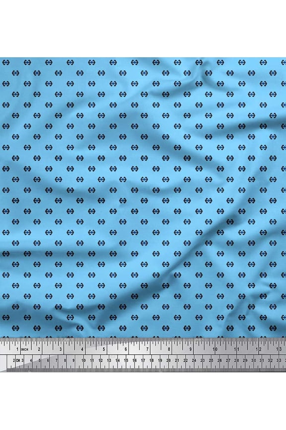 Viscose Chiffon Fabric Two Sided Arrow Shirting Printed Fabric 1 Yard 42 Inch Wide