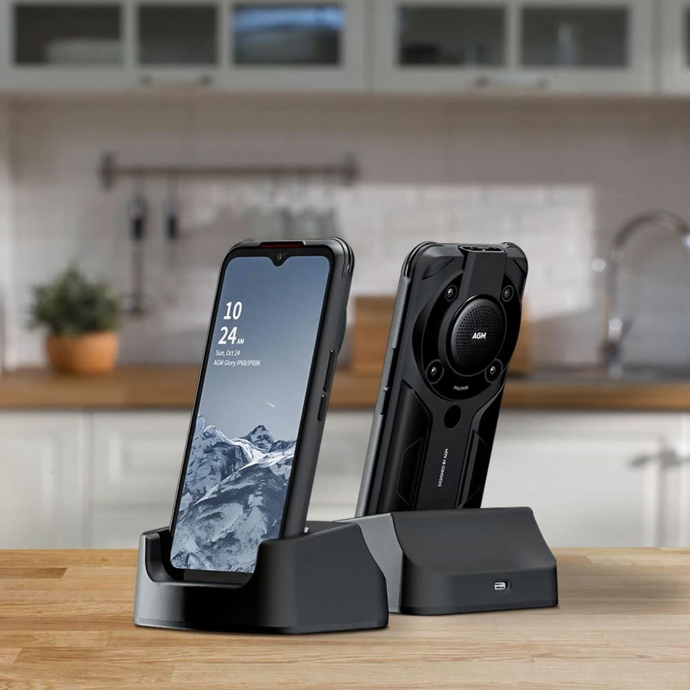 AGM Charging Dock for AGM H5, Glory, Glory SE and Glory Pro Rugged Phone, 5V 1A Input Charger Stand, 10W Desk Charger