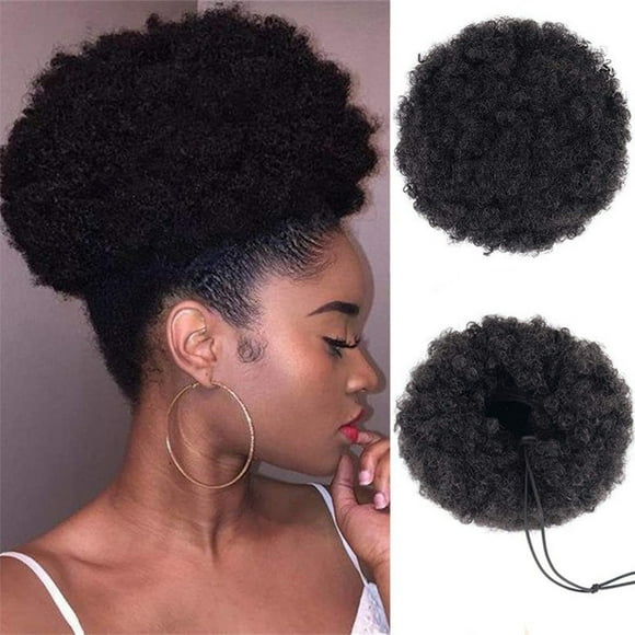 Hair Accessories Elastic Drawstring Loose Curly Bun Hair Extensions Headpieces Womens Synthetic Hair Bun Full Head Short Curly Ponytail