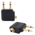 thumbnail image 2 of 8 Pack Airplane Headphone Adapter ,Airline Airplane Flight Adapters for Headphones, Golden Plated 3.5mm, 2 of 7