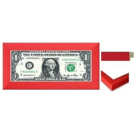 Business First Dollar Frame - Red Wood, Proudly display the frist dollar your business earned. (dollar bill not included) By CountryArtHouse,USA