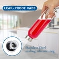 thumbnail image 2 of Botellas de agua de vidrio Luxfuel Clear de 540 ml con tapa de acero inoxidable x12, 2 of 6