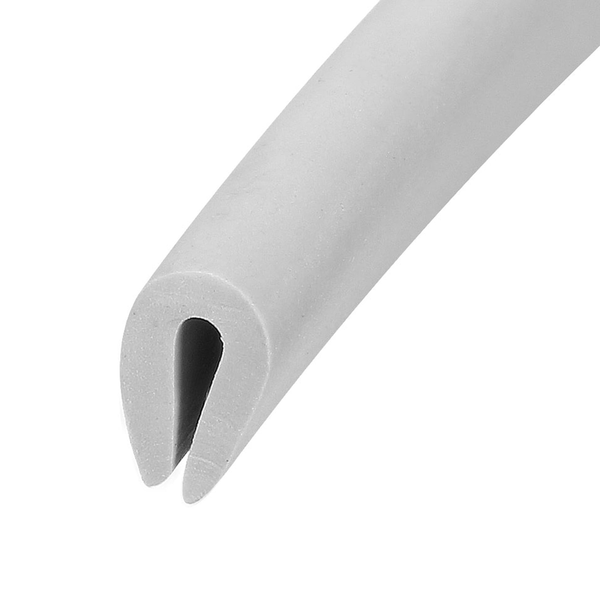 Edge Trim, U Seal Grey PVC Plastic U Channel Edge Protector Fits 1/64'' 1/16'' Edge 10 Feet