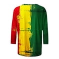 thumbnail image 5 of Honeeladyy Shirts for Women 3/4 Length Sleeve Crewneck Womens Tops Spring Summer Casual Loose Stripe Print Beach Holiday Blouses (Multicolor,2XL), 5 of 5