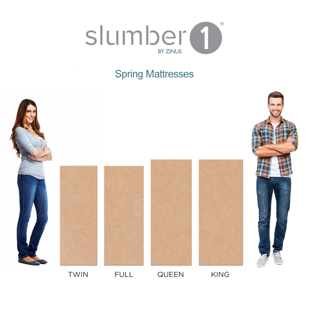 Slumber 1 By Zinus Comfort 6 Twin, Slumber 1 Comfort 6 Bunk Bed Spring Mattress Multiple Sizes