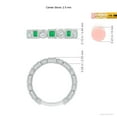 thumbnail image 5 of Angara Natural 0.56 Ct. Emerald with Diamond Eternity Ring in 14K White Gold for Women (Ring Size: 12), 5 of 10