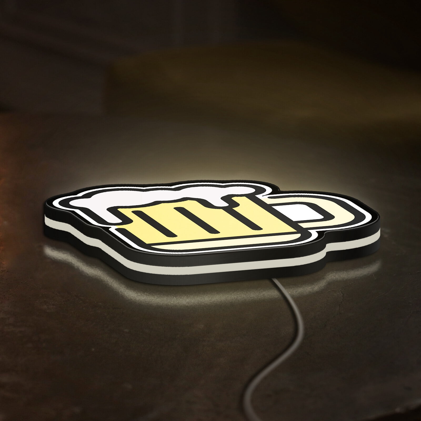Brew Beer 3D Novelty Light Box, Beverage Lamp Decor for Alcohol Enthusiasts and Kitchen or Bar Rooms (Width 16 inch, 40cm)