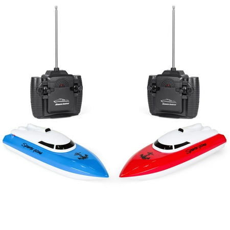 Best Choice Products Set of 2 Rechargeable 24MHz RC Racing Boats, (Best Rc Boat For The Money)