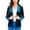 Olive Green, variant on Women's Velvet Blazer With Notch Collar And Front Pockets- Olive Green,Large