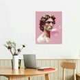 thumbnail image 2 of ONETECH  Gum Poster David Bubble Pop Art Pop Art Wall Decor Pink Pictures Wall Decor Pink Posters for Room Aesthetic Blush Pink Room Decor for Bedroom David, 2 of 4