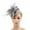 Gray, variant on MSJUHEG Hair Ties Headbands For Women Feather Fascinators Womens Flower Derby Hat Cute Beads For Wedding Headwear Hair Bands White One Size