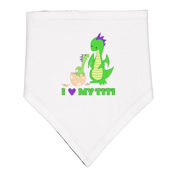 Inktastic I Love My Titi Baby Bandana Bib
