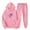 Pink, variant on ibuvkizy Two Piece Sets for Women Fall!Outfits Men's and Women's Sports Tracksuits Long Sleeve Pullover Hoodies Sweatshirt Loose Coat and Sweatpants Fall Winter Suit Black,S