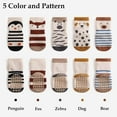 thumbnail image 6 of Baby Non Slip Socks Winter 5 Pairs Kid Thick Warm Crew Socks with Grips, 6 of 8