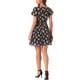 thumbnail image 3 of INSPIRE CHIC Vestido de Chifón con Cuello en V Floral de Manga Corta con Cierre de Encaje y Cremallera S Negro B, 3 of 5