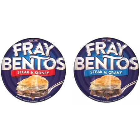 Fray Bentos Steak & Kidney and Steak & Gravy Pies Classic Tinned Pies Variety Pack of 2