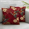 thumbnail image 3 of Nawypu Throw Pillow Cover Brown Cranes Handball Hand Fan and Chrysanthemums Japanese Traditional Pillowcase Home Decor Square Pillow Case Cushion Cover, 3 of 5