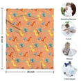 thumbnail image 4 of Colorful Dinosaurs Space Rockets Pattern Blanket,Comfortable Soft Lamb Wool Throw Blanket,All Season,Warm Lightweight Blankets for Sofa Bed Couch Living Room Chair,30"x40", 4 of 4