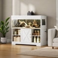 thumbnail image 2 of Herture 60 Gallon Reptile Tank with Stand, Terrarium Tank with Storage Cabinet, for Lizards, Skinks, Snakes, Sliding Acrylic Doors, Mesh Top, Built-in Power Outlet White PX02RTW, 2 of 5