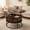 Rustic Brown, variant on Easy4Home Lift-Top Coffee Table Round Center Table with Hidden Compartment Storage Shelf for Living Room, Rustic Brown