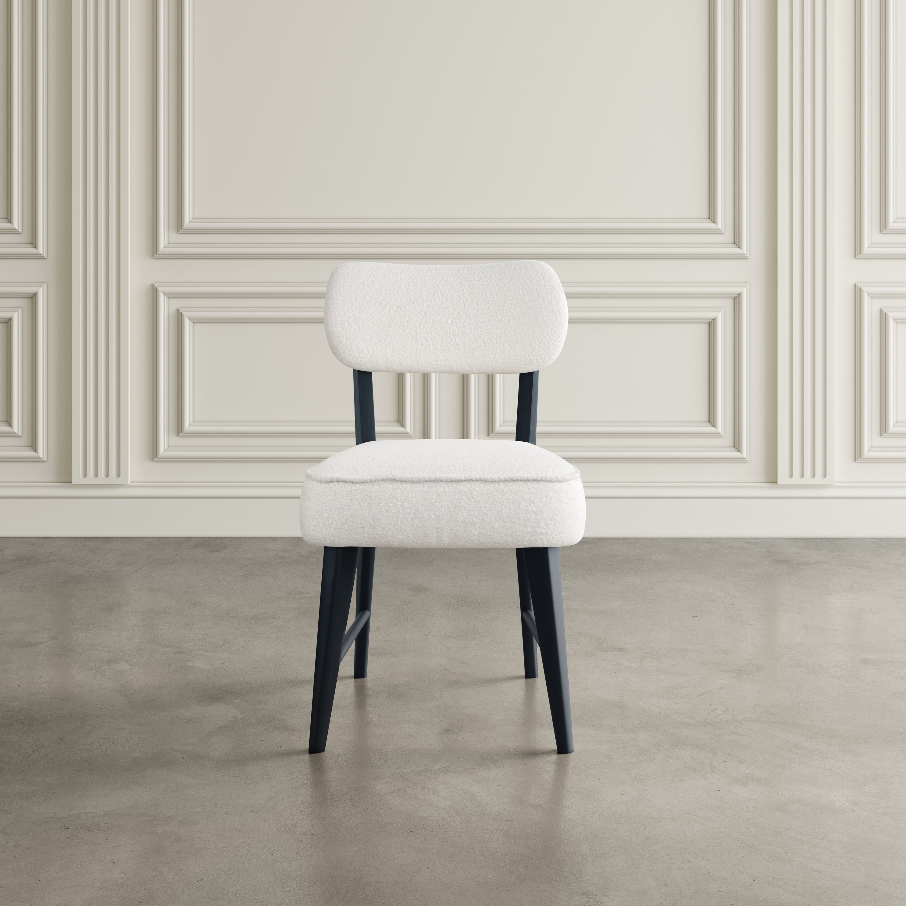 Wes Mid-Century Modern Boucle Upholstery Dining Chair (Set of 2)