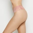 thumbnail image 2 of Culotte String Échancrée avec Logo en Vieux Rose, 2 of 5