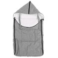 thumbnail image 1 of Saco de dormir infantil cálido y grueso Universal a prueba de viento para invierno, accesorio para cochecito de bebé, lino gris, 1 of 5