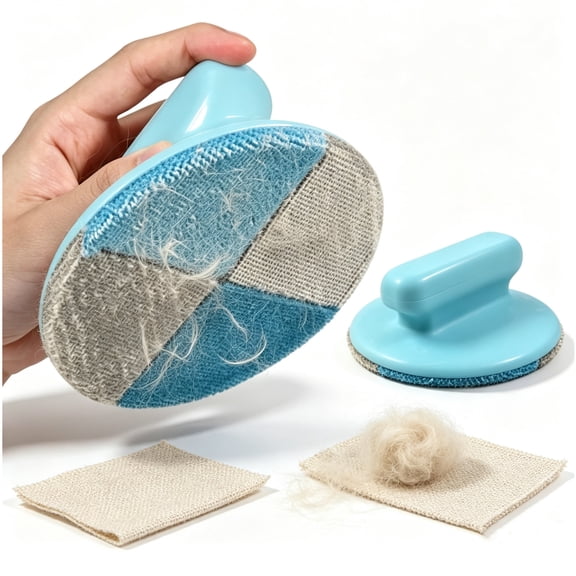 Pet Hair Remover Brush, Reusable Lint Remover for Dog Cat Fur, Cleans Couch, Carpet, Furniture & Car Seats (Light Blue)