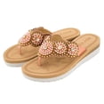thumbnail image 1 of Mujeres señoras cadena cuenta plana Flip-Flop playa zapatos casuales verano Wmkox8yii hj789, 1 of 1
