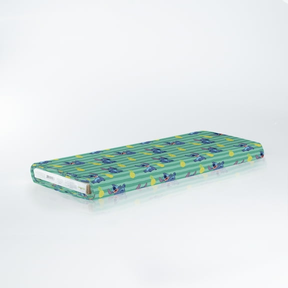 Springs Creative 43" Cotton Lilo & Stitch Pineapple Stripe Sewing & Craft Fabric By the Bolt, Teal