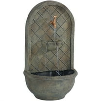 Sunnydaze Messina Polystone Outdoor Solar Wall Fountain