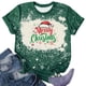 thumbnail image 1 of Fiudx Ofertas de La Semana Camiseta de Manga Corta con Cuello Redondo y Estampado Navideño a La Moda para Mujer, 1 of 4