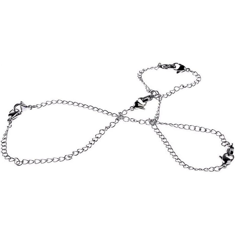 8 Pcs Stainless Steel Necklace Extension Chain Bracelet Extender