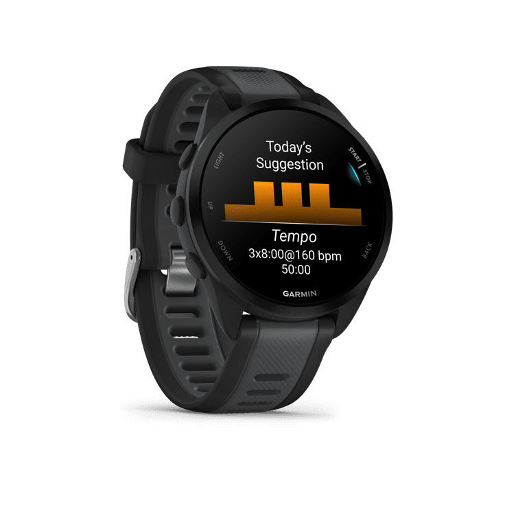 Garmin Forerunner 165 Music GPS Running Watch, Black/Slate Garmin Forerunner 165 Music GPS Running Watch, Black/Slate