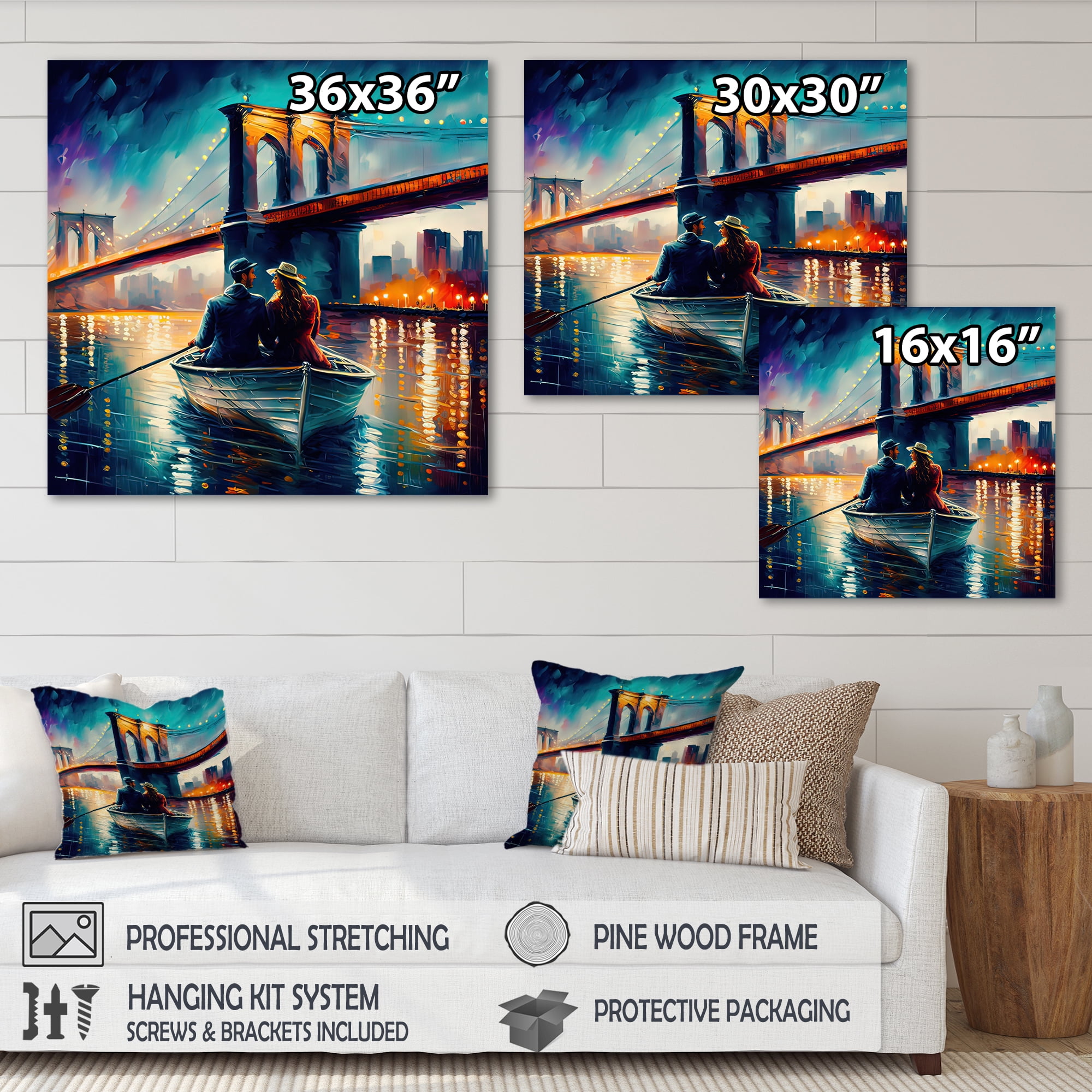 Designart Romantic Evening On A Small Boat I Canvas Wall Art