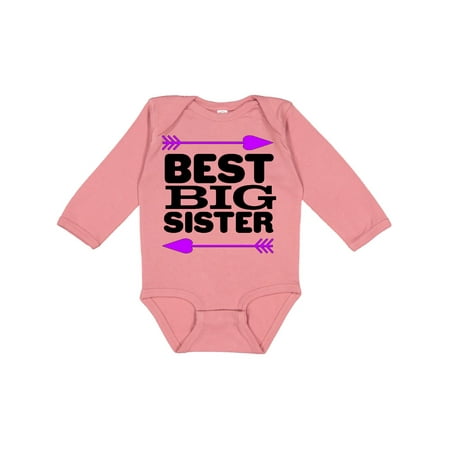

Inktastic Best Big Sister Gift Baby Girl Long Sleeve Bodysuit