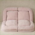 thumbnail image 3 of 18-Position Convertible Fold-Out Sofa Bed - Pink | Seat Depth 63.78, 3 of 8