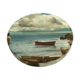 thumbnail image 1 of Disketp Serene Coastal Blue Sky Funda Redonda para Taburete, Funda de Cojín para Silla de Bar Suave y Elástica-13 inch, 1 of 7